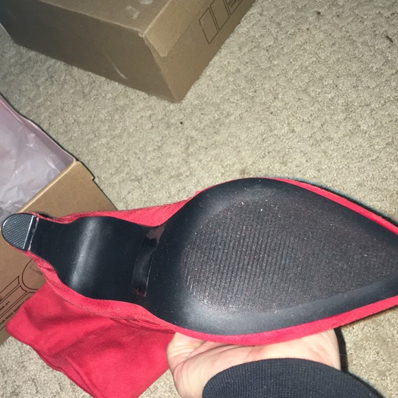 Brand new slouchy red boots from Charlotte Russe - Picture 2 of 4